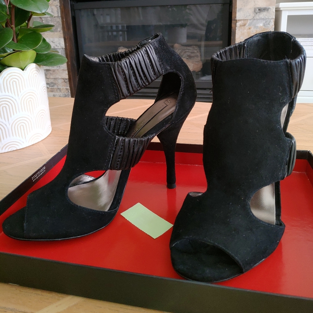 BCBG MaxAzria Suede High Heel Sandals